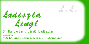 ladiszla lingl business card